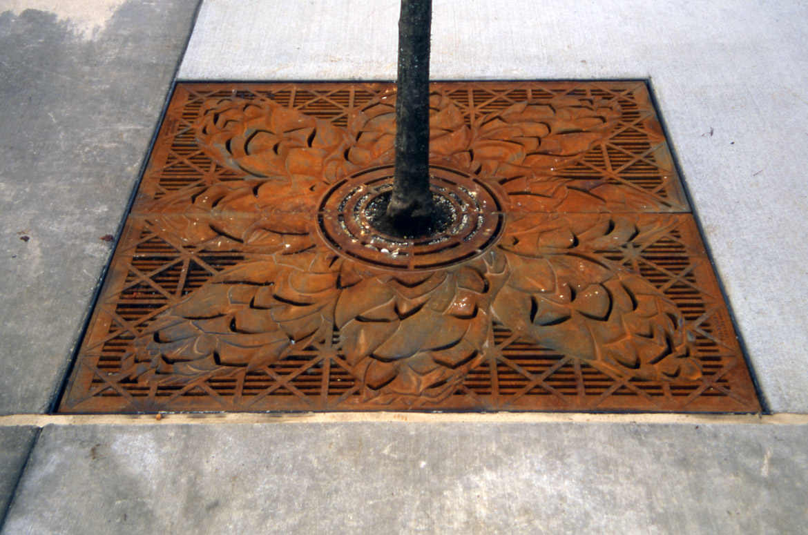 "Hops" tree grate, Sumner Commuter Rail