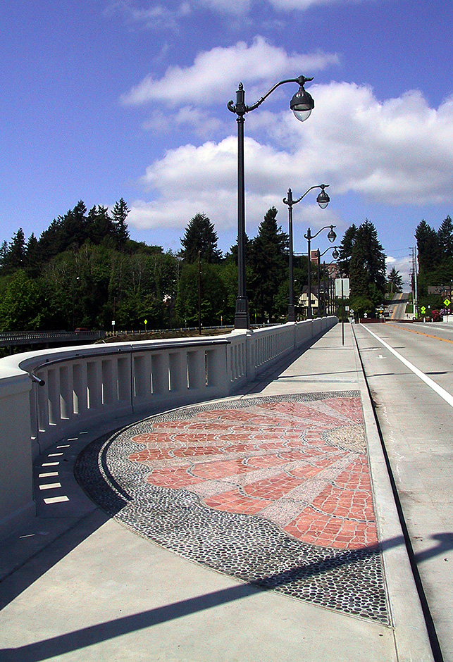 Olympia-Yashiro Friendship Bridge mosaic overlook