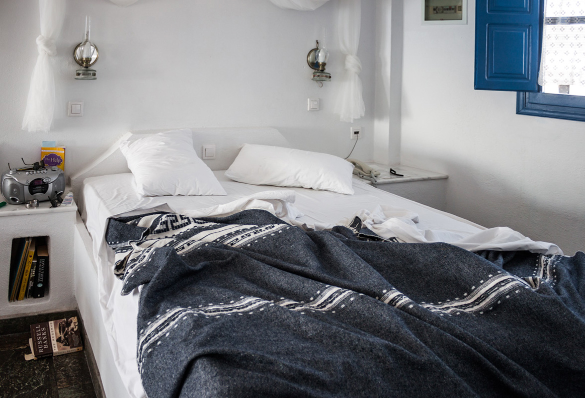 The Wrecked Bed: Santorini. Archival digital print