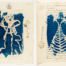 Cyanotypes diptych of flora